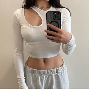 White Garage Long Sleeve Top